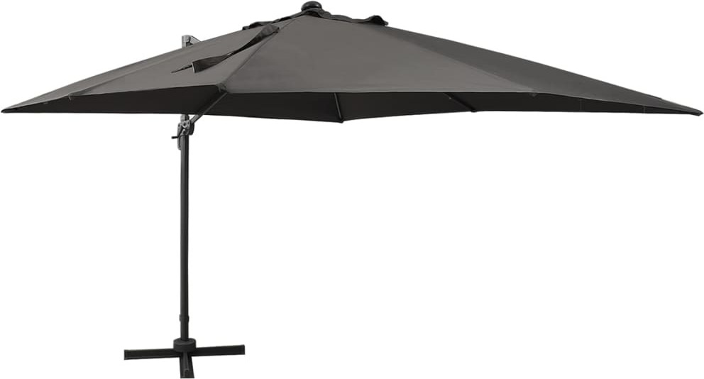 Maison Exclusive - Ampelschirm mit LED-Beleuchtung 300 cm Anthrazit