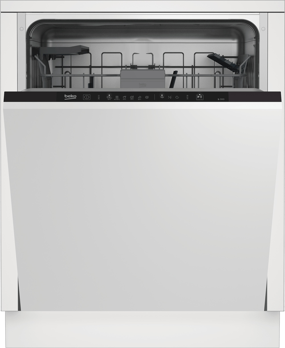 Beko BDIN16430, Voll integriert, Standardgröße (60 cm), Weiß, LED, Korb, Beko SelFit