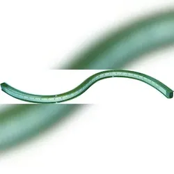 Kurvenlineal mit Teilung 30cm Flexibel, grün, biegsam,