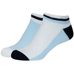2er Pack camano Silky Touch Colourblock Lurex Sneakersocken Damen 5081 - angel falls 35-38