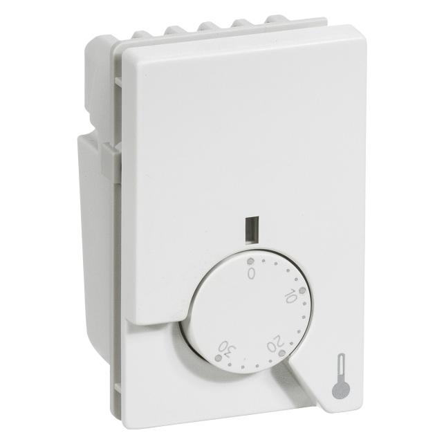 Schneider Electric LK FUGA Thermostat mit Bodenfühler und Nachtabsenkung, 4 m Kabel, 1½ Modul, Weiss (5703302165020)