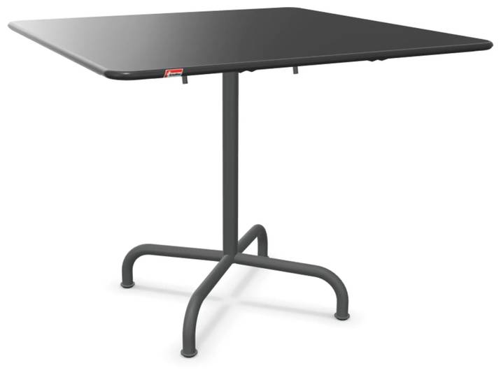 Metall-Tisch Rigi Quadratisch von Schaffner / Farbe: Anthrazit / Grösse: 90 x 90 cm