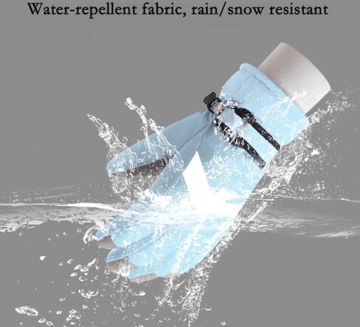 INF Ski Handschuhe für Erwachsene: Wasserdicht, Touchscreen-fähig und Fleece-gefüttert für Wintersport Blau