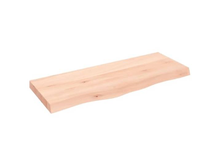 GHVBNMF Tischplatte Massivholz Eiche 100x40 cm Baumkante Unbehandelt Handgefertigtes Unikat mit echter Waldkante fuer Wohnzimmer und Buero, ideal zur individuellen Veredelung nach Wunsch.