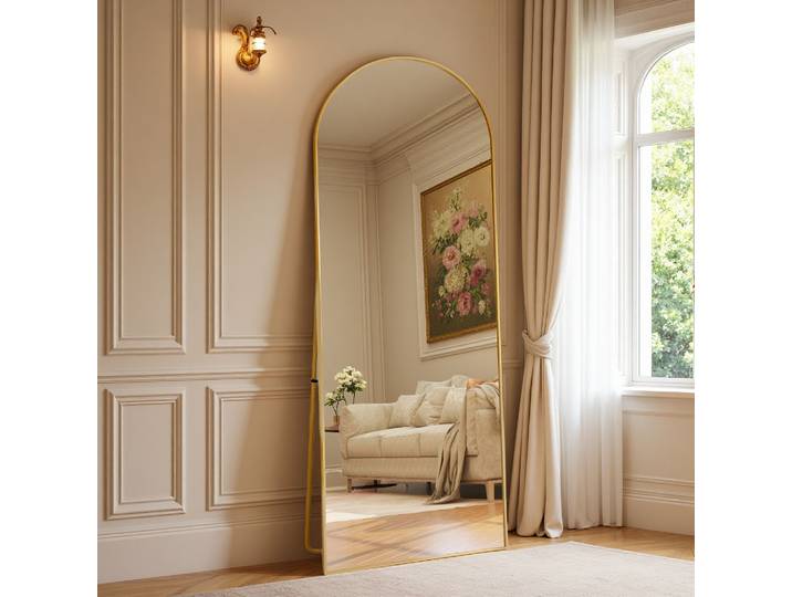Superaly, miroir pleine longueur 177 x 77 cm, miroir sur pied, miroir de dressing, miroir mural, miroir de maquillage, miroir pour la maison, miroir sur pied adapté à la décoration du salon et de la