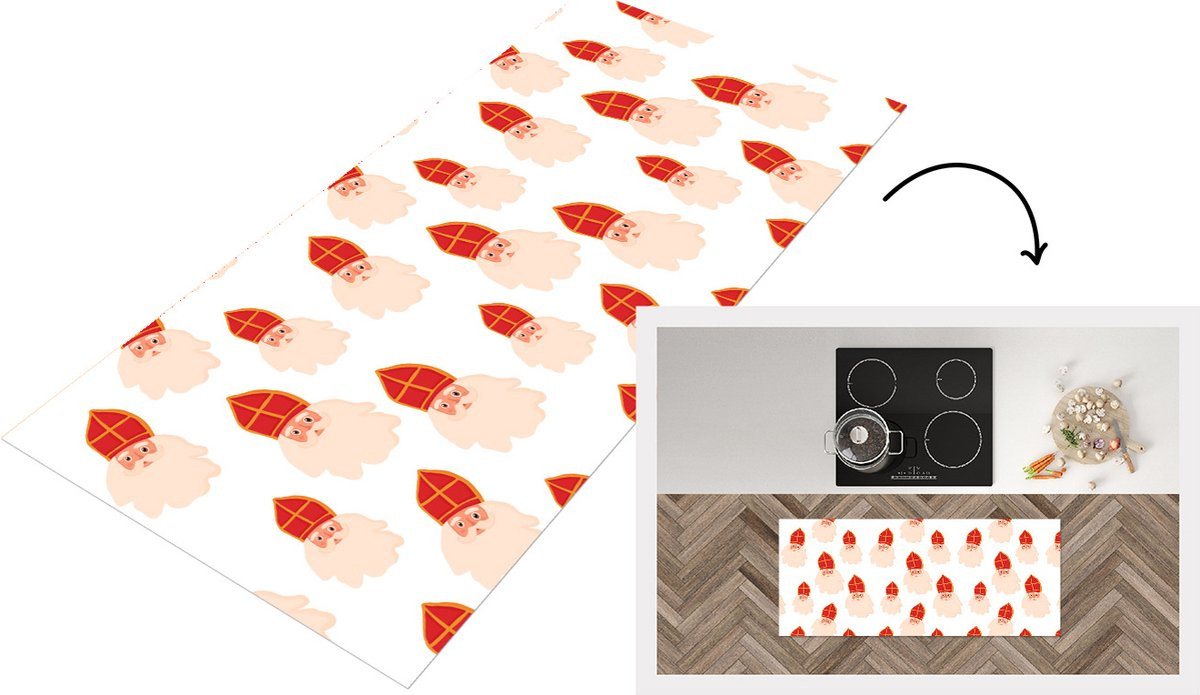 KitchenYeah Keukenloper Sinterklaas Decoratie Vinyl B/D: 120 x 50 cm