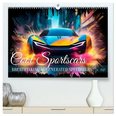 COOL SPORTSCARS Breathtaking AI-generated speedsters (High Quality Premium Wall Calendar 2027 DIN A2 landscape),CALVENDO 12 Month Wall Calendar