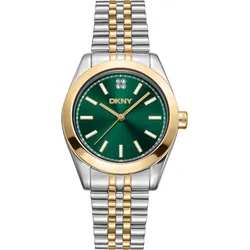 DKNY Nolita midi two tone silver gold stainless steel DK1L029M0085 - grün,bicolor gold-silber - 32mm