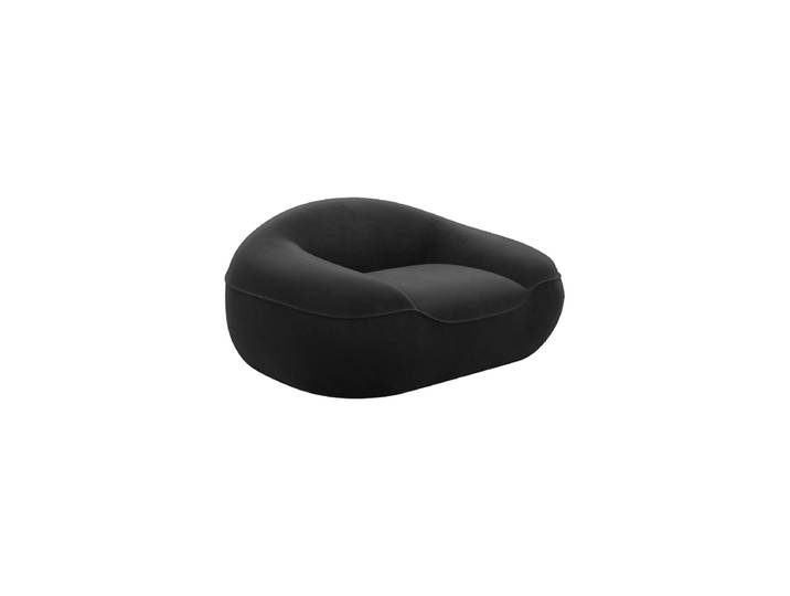 Design Loungesessel „Novara“ mit Samtbezug Samtbezug Schwarz BLOOMINGLOFT Collection