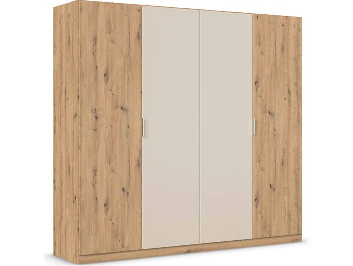 Drehtürenschrank RAUCH Monza , braun (eiche artisan, champagner), B:226cm H:210cm T:54cm, Holzwerkstoff, Schränke, Drehtürenschrank, in trendigen Farbkombinationen, mit viel Stauraum