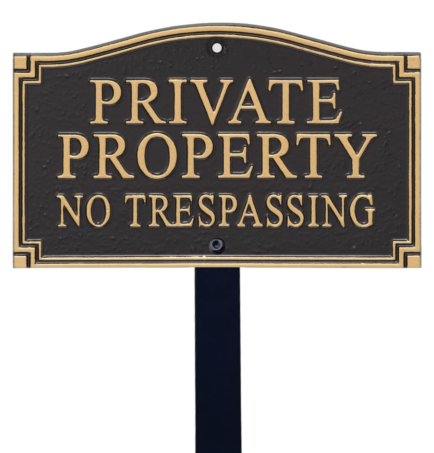 Dripio Waarschuwingsbord Privé terrein betreden verboden aluminium 14,6 x 24,1 cm