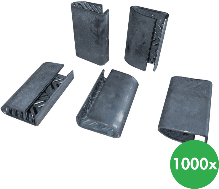 B2B Partner XL-Blechklemme für die PE- oder PP-Umreifung, 16 mm, 1000 Stk.