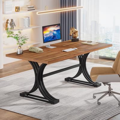 1Easylife 63'' Executive Computer Desk, Rectangular Office Desk, Large Writing Table for Home Office