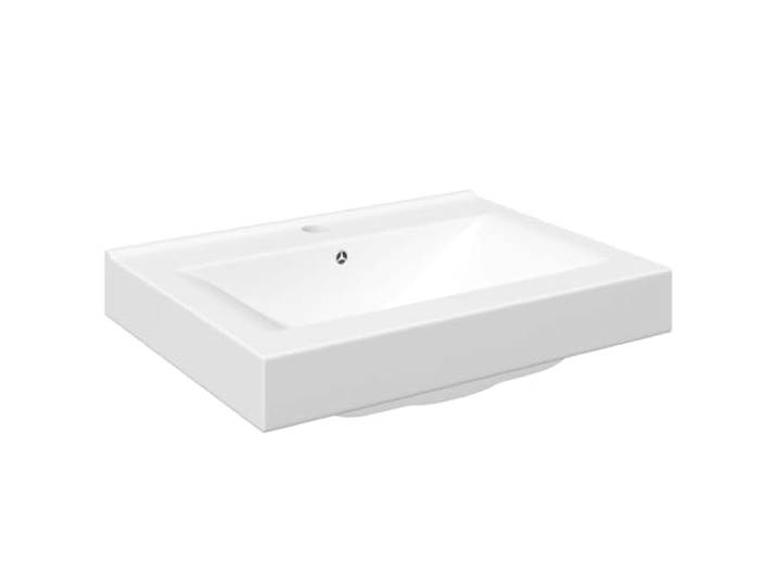 vidaXL Vasque à poser en céramique Rectangulaire Blanche 60 x 46 cm