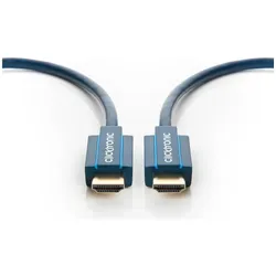 clicktronic Standard HDMI Kabel Ethernet (10 m), Videokabel, Blau