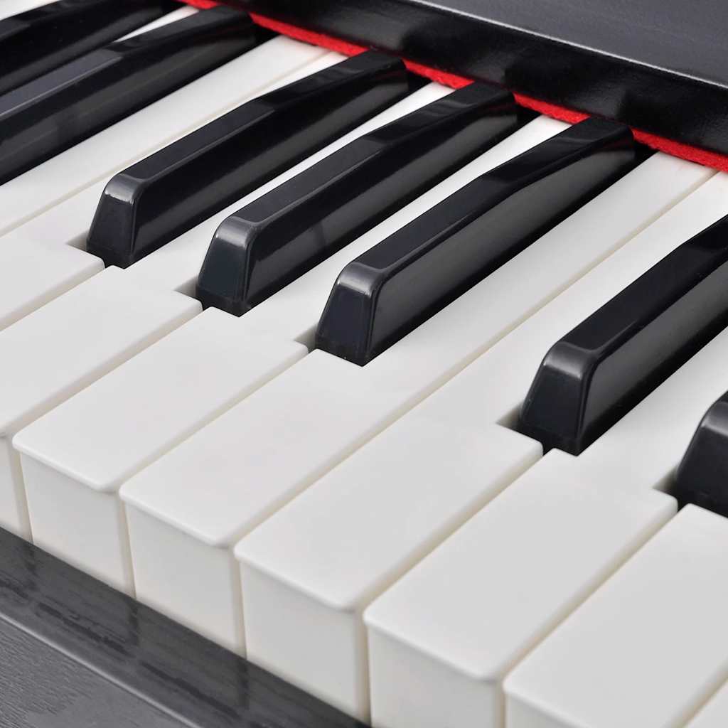 vidaXL Piano numérique avec pédales 88 touches Noir Panneau mélamine