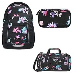 Coocazoo Mate Floral Artnight Schulrucksack Set 3tlg