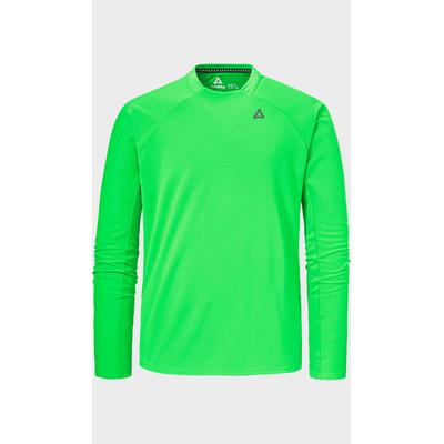 Funktionsshirt SCHÖFFEL "Longsleeve Style Enixa MEN", Herren, Gr. 52, grün (6180, grün), Oberstoff: 100% Polyester, Rundhals, Shirts Funktionsshirt