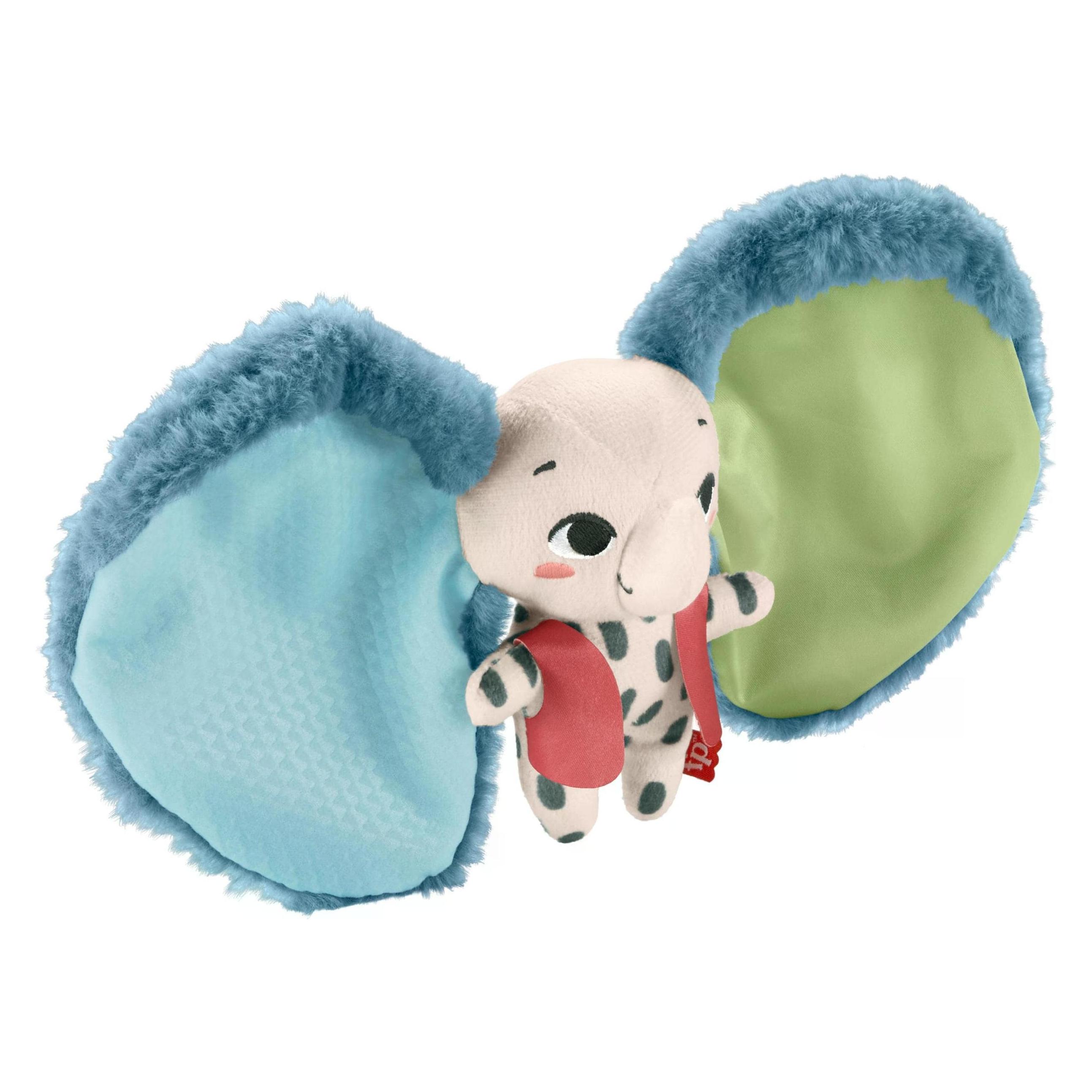 Fisher-Price Planet Friends Riesenohr Elefant sensorisches Spielzeug für Neugeborene, Plüsch-Elefant für Neugebor (18.40 cm) (HKD63)