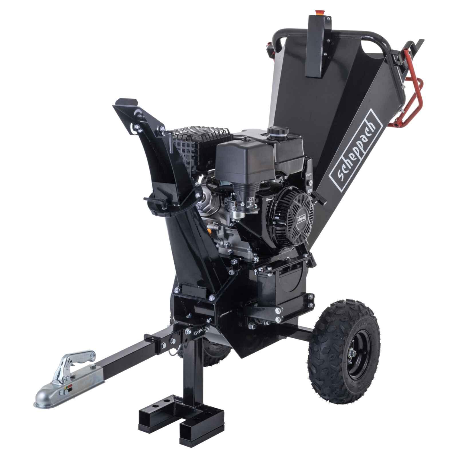 Scheppach Benzin-Messerhäcksler PGS420E - 9 kW / 12 PS 4-Takt-Motor | 120mm Schnittstärke | 6,5L Benzintank | 2530min-1 Drehzahl | einfacher Transport
