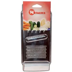 Metaltex Flache Haushaltsreibe - Edelstahl - 3 Verwendungsmöglichkeiten