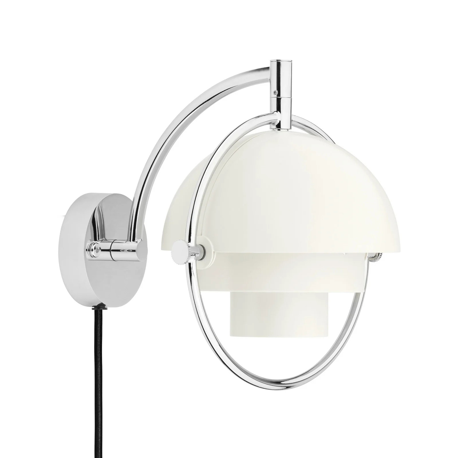 GUBI Multi-Lite wandlamp - Chroom/Wit - Metaal - G9