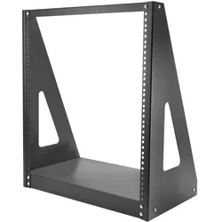 StarTech 2 Pfosten Schwerlast Rack - Open Frame Server Rack - 12HE (12 HE, 19 Zoll Rack), Serverschrank, Schwarz