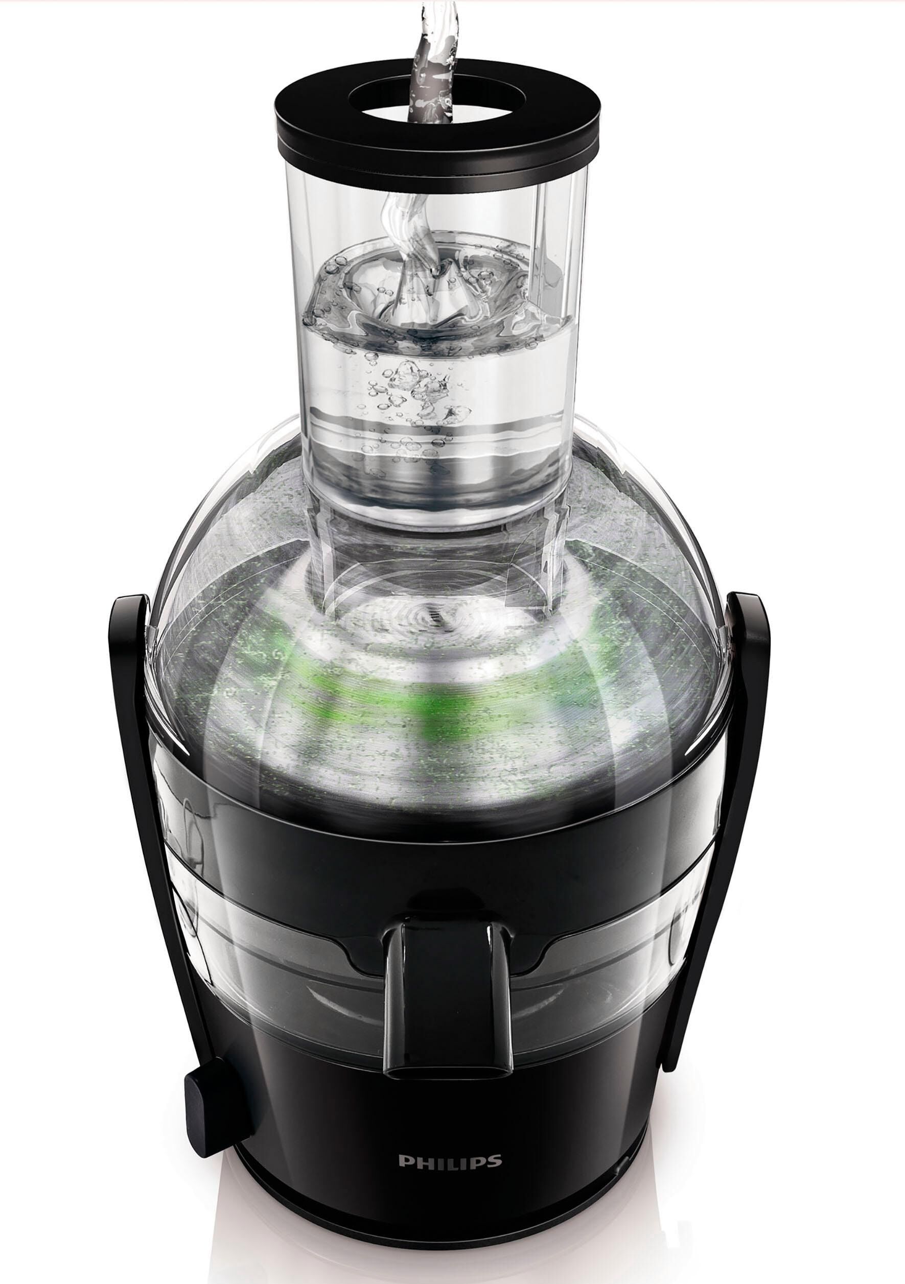 Philips Zentrifugenentsafter "HR1856/70", schwarz, Entsafter, Viva Collection, mit Tropfstopp, QuickClean, Zentrifugenentsafter