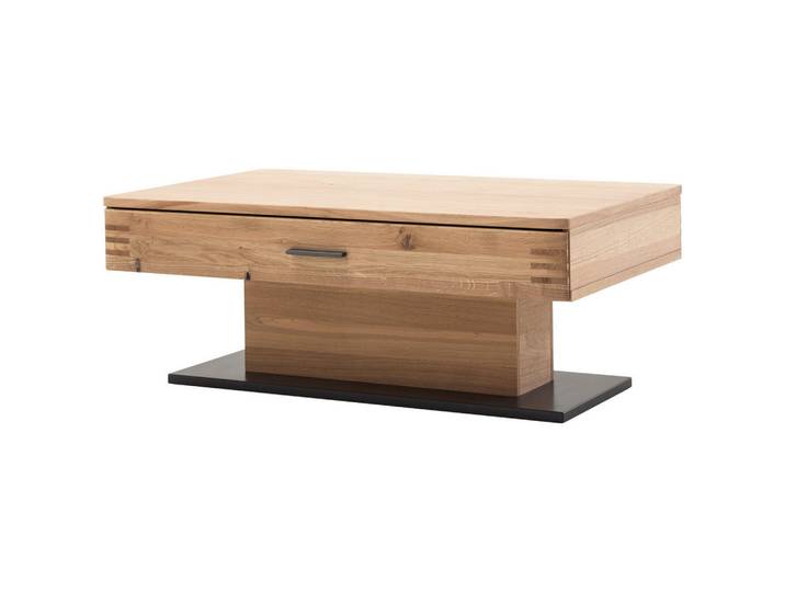 Livetastic Couchtisch, Anthrazit, Eiche, Holz, Balkeneiche, furniert, massiv, 1 Schublade(n) Schubladen, rechteckig, Säule, 70x45x115 cm, Stauraum, Wohnzimmer, Wohnzimmertische, Couchtische, Couchtische mit Stauraum