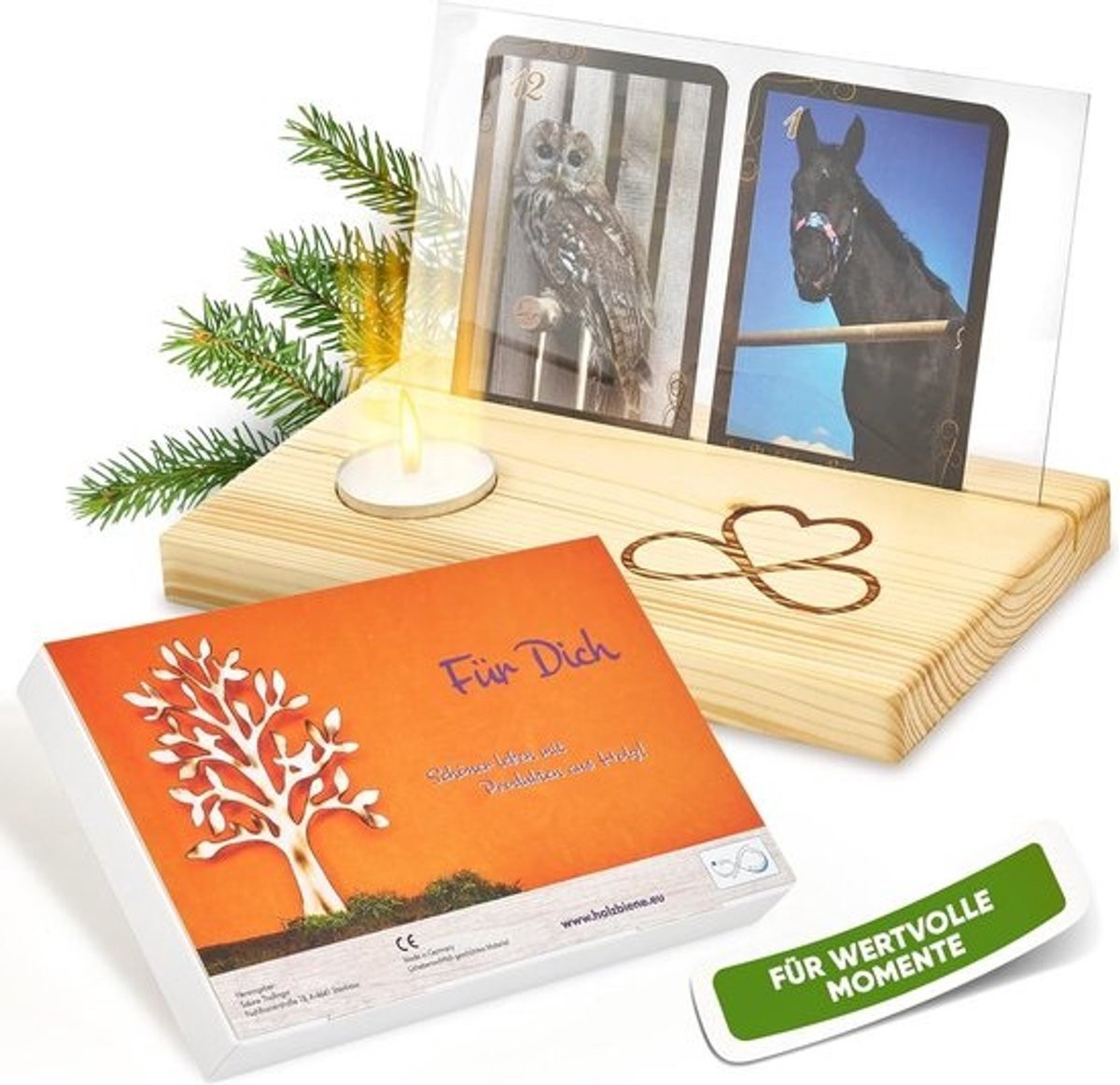 Houten Fotohouder Kaarthouder Decoratief Tafelmodel