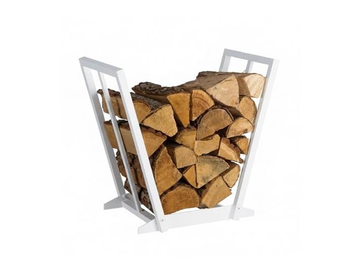 Relaxdays Kaminholzregal, Metall, HBT: 55,5 x 62 x 35 cm, Brennholzregal für Feuerholz, Stapelholz, Brennholz, Farbwahl