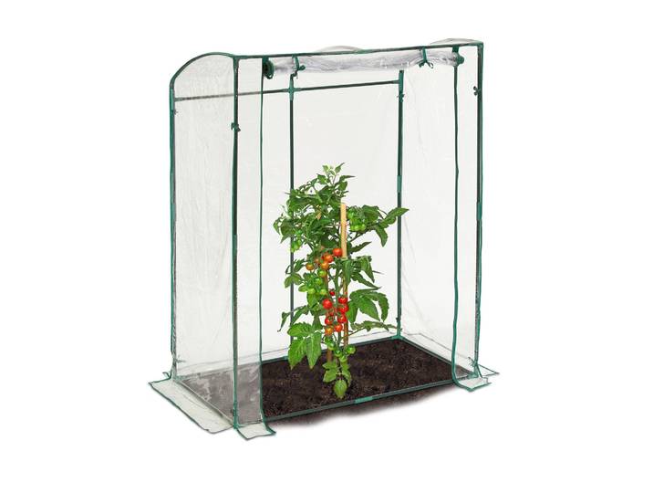 Tomatengewächshaus mit PVC-Folie Dunkelgrün-Transparent