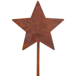 Rost-Stern aus Metall, braun, 12 cm Ø