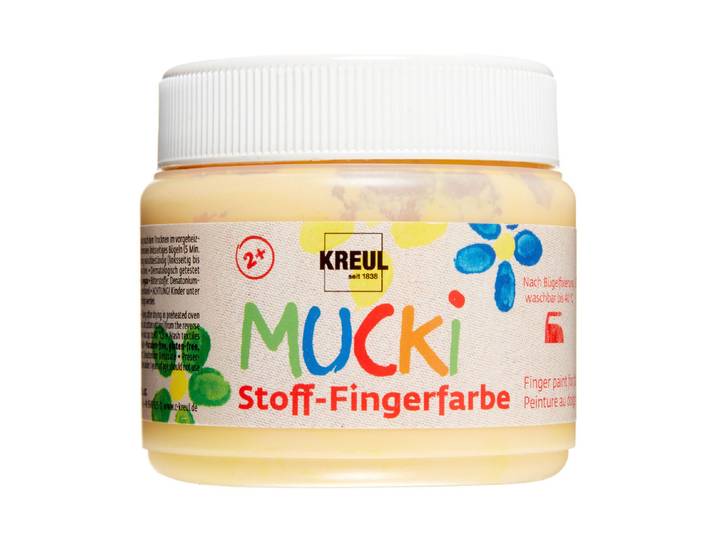 Kreul Mucki Stoff-Fingerfarbe Gelb 150 ml