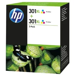 HP Original 301XL Druckerpatrone - Doppelpack cyan, magenta, gelb (D8J46AE)