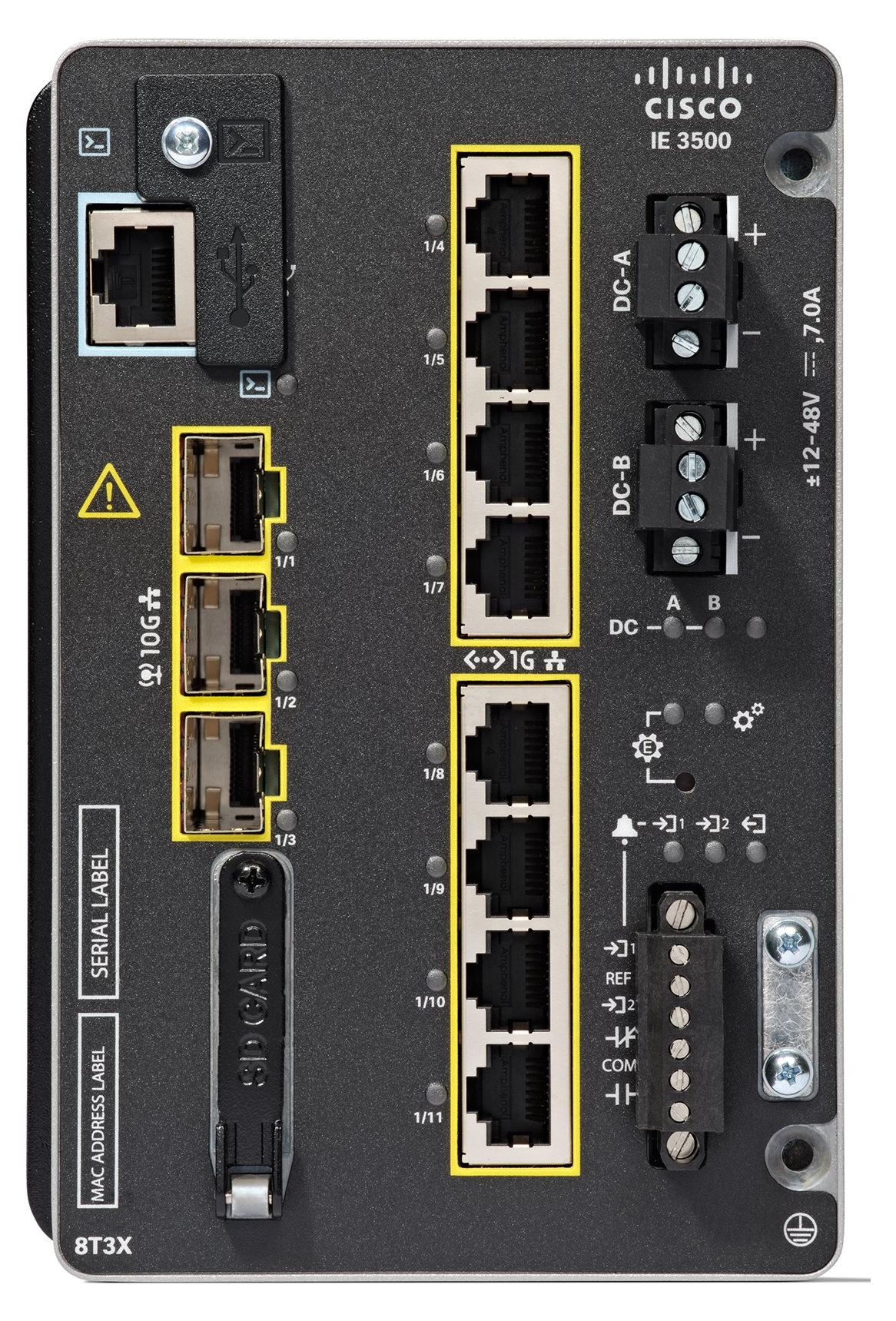 Cisco Catalyst IE3500, Managed, L2/L3, Gigabit Ethernet (10/100/1000), Vollduplex, Rack-Einbau
