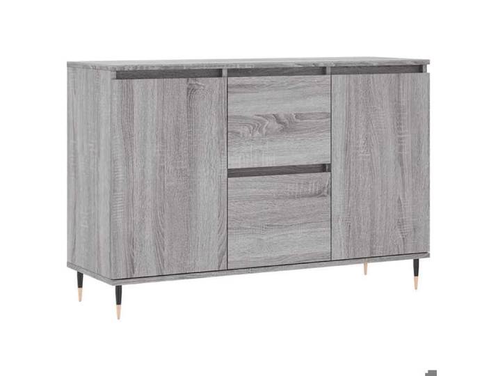 YUN@Buffet Bas Bahut Armoire Commode Sidebord sonoma gris 104x35x70 cm - bois d'ingénierie @312@