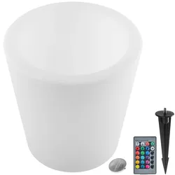 tectake Leuchtzylinder Luminous Curve Cooler, LED, mit Fernbedienung  Weiß