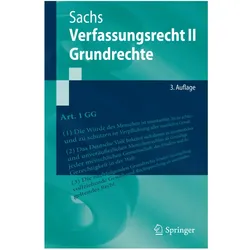 Verfassungsrecht II - Grundrechte, Fachbücher von Michael Sachs