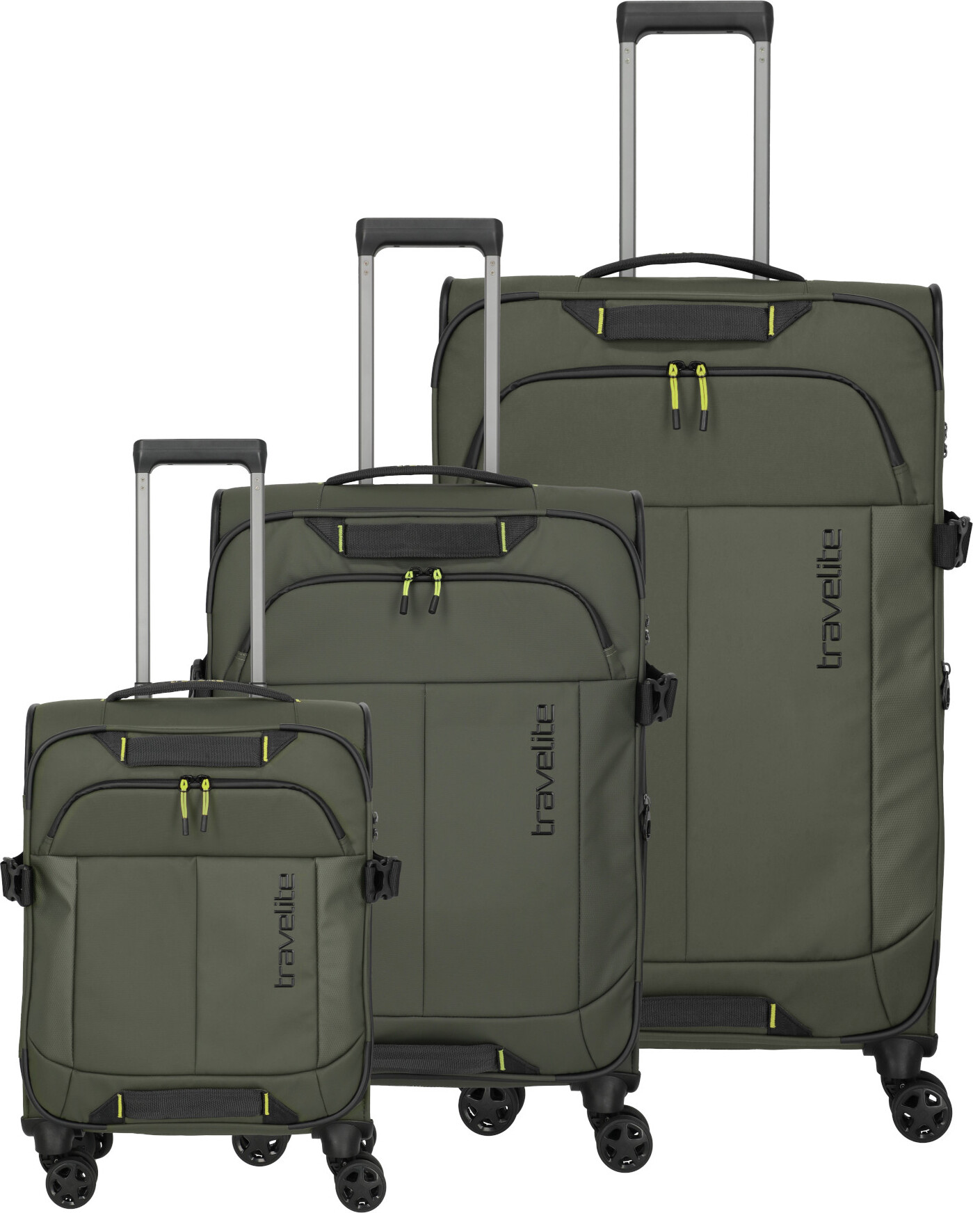 Travelite BRIIZE Kofferset mit 4 Rollen Gr. L/M/S - Khaki