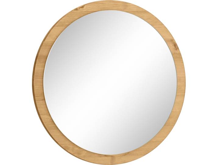 Badspiegel GOODPRODUCT Ayanna, Spiegel, Wandspiegel, FSC zertifiziert , beige (natur), B:50cm H:50cm T:2cm Ø:50cm, Massivholz, Spiegel, Badspiegel, Spiegel, 50 cm Durchmesser