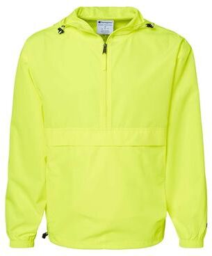 Champion CO200 Packable Anorak Jacket in Safety Green size Medium   Polyester