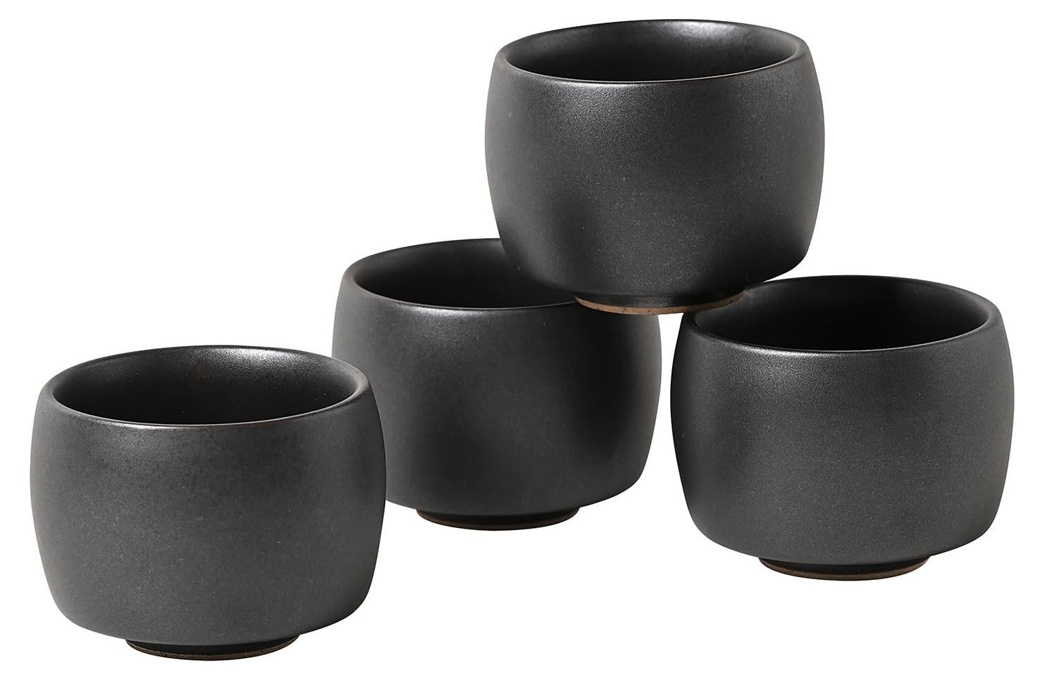 Set van 4 landelijke keramische espressobekers van 5 oz
