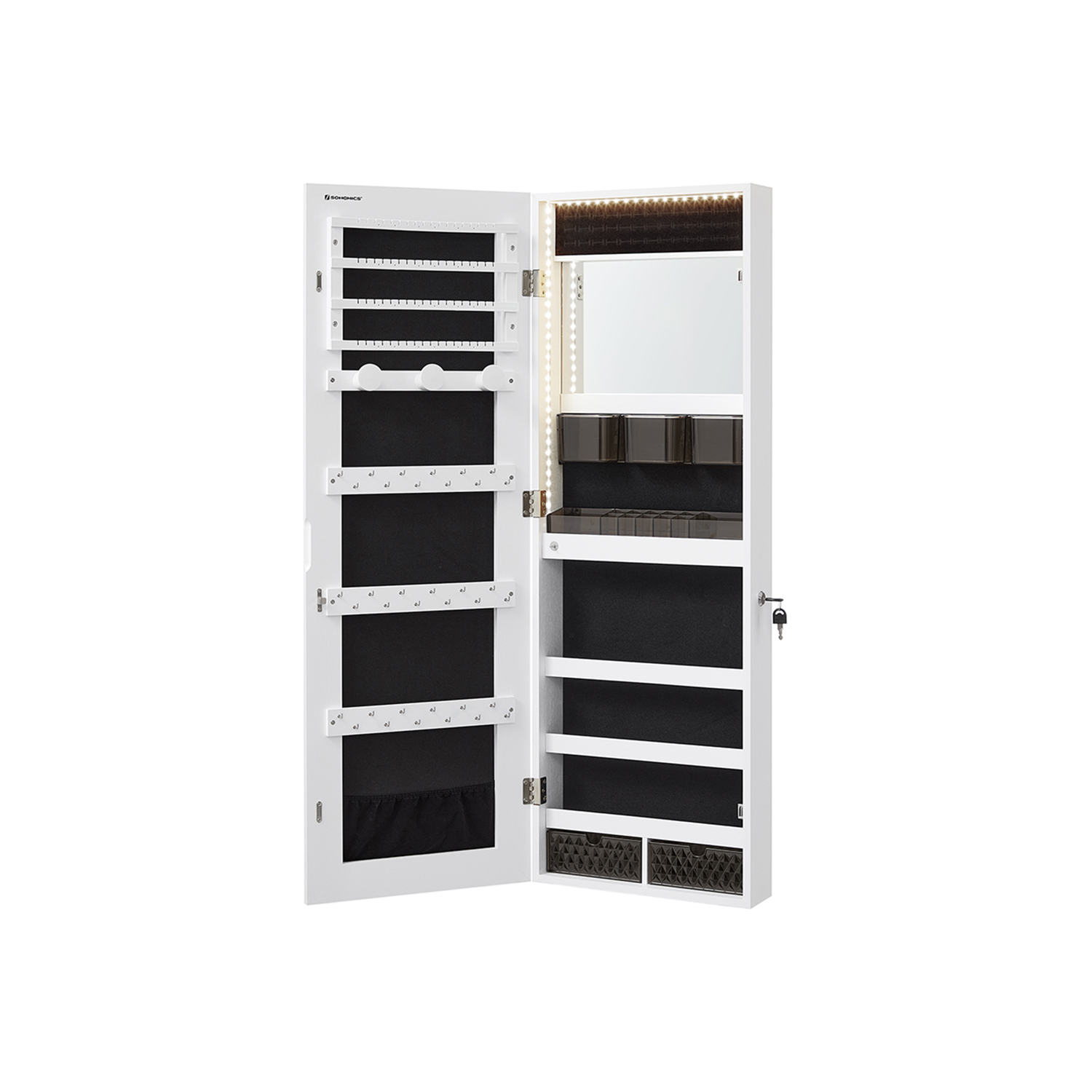SONGMICS Wandschrank mit Ganzkörperspiegel B34JJC013W01