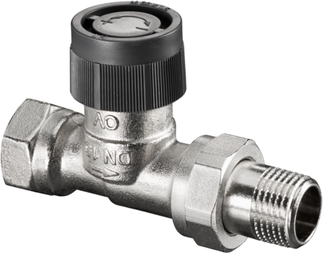 série Oventrop vanne thermostatique A 1181110 laiton nickelé, DN 32, passage