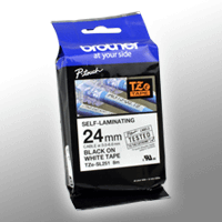 Brother P-Touch Band TZe-SL251 schwarz auf weiß 24mm x 8m laminiert selbstklebend
