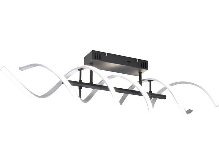 TRIO LEUCHTEN LED Deckenleuchte Sequence , grau (aluminiumfarben), 1, H: 20,5cm, 1 Stk., Leuchten, Deckenlampe dimmbar, Lichtfarbe einstellbar, 5000 Lumen LED 41W, LED Deckenleuchte