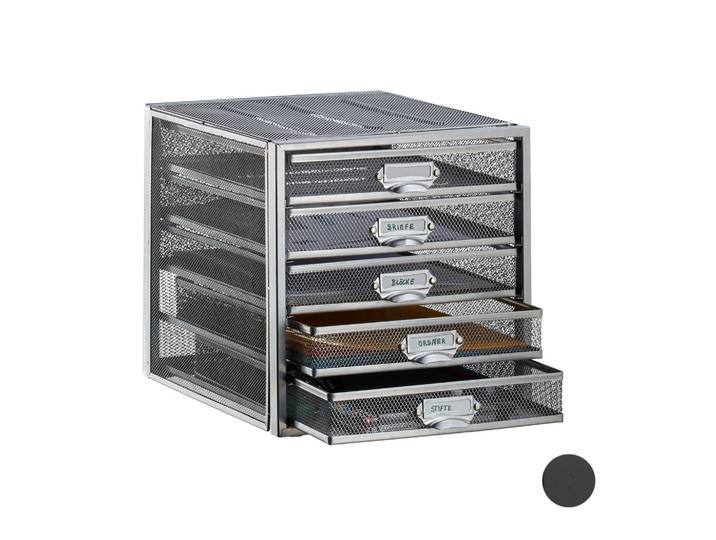 Schubladenbox A4 mit 5 Fächern Silber