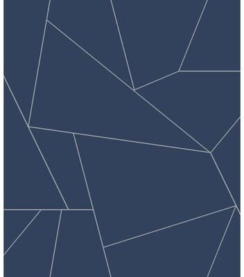 York Wallcoverings Blue and White Fractured Prism Peel and Stick Wallpaper