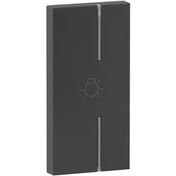 Legrand 765918 Seano 1-modulige links Tastenabdeckung MyHome Symbol ”Licht”, Farbe Anthrazit